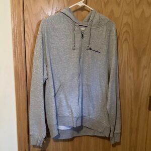 Champion Men's Zip-Up Hoodie in Gray